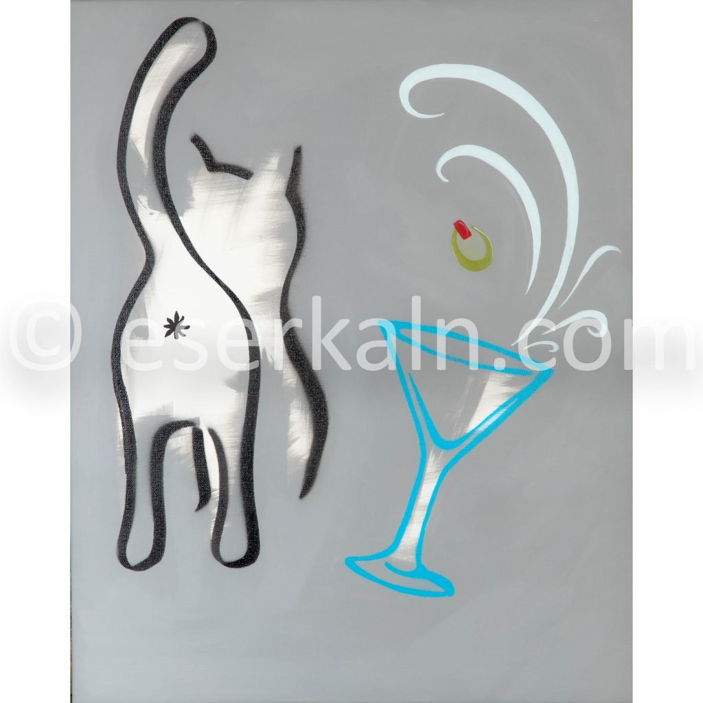 Cat Print - Martini Kitty
