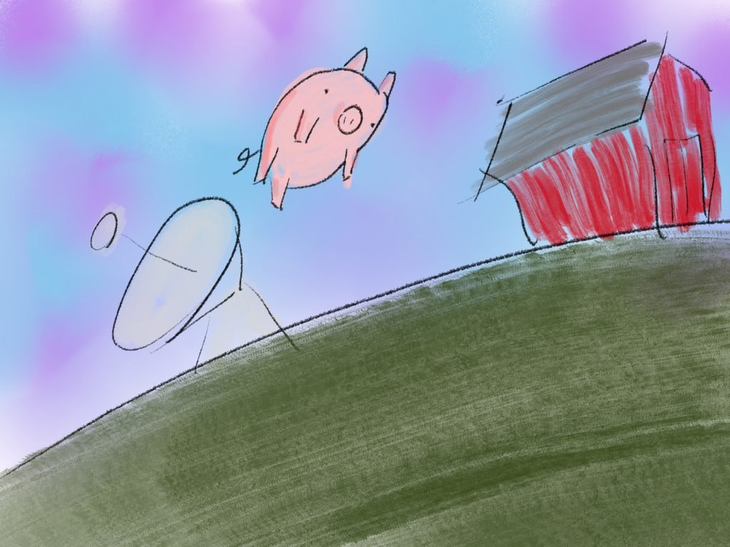 Pig Print - Satellite Dish **FREE**