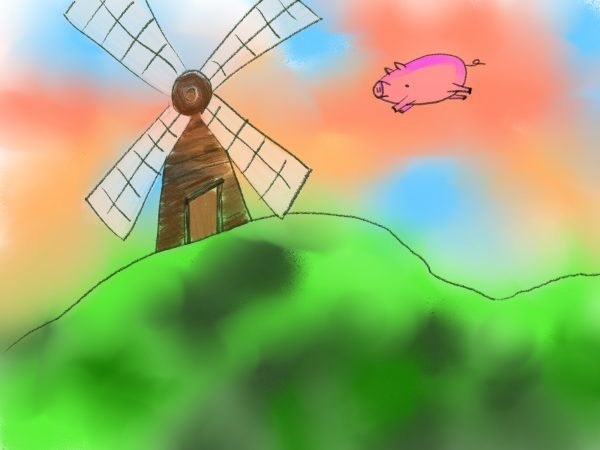 Pig Print - Tilting at Windmills **FREE**