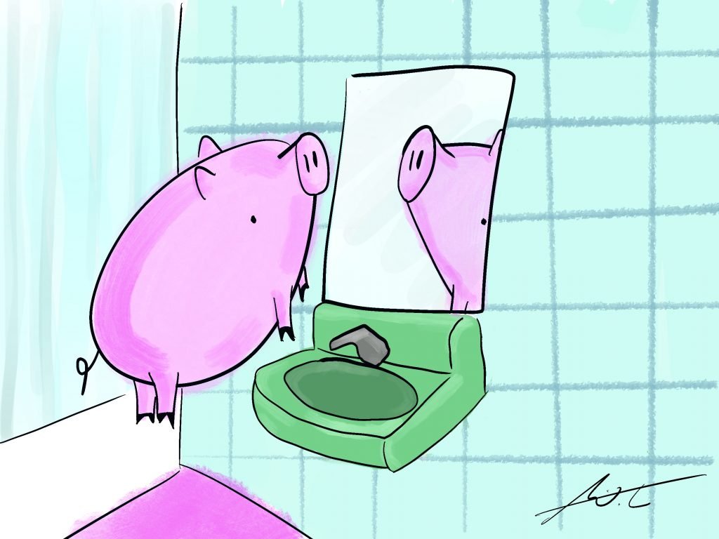 Pig Print - Contemplating Existence **FREE**