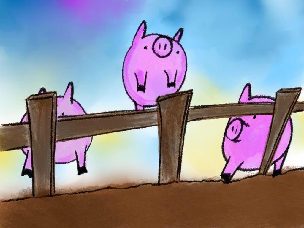 Pig Print - The Mud is Always Muddier on the other side **FREE**