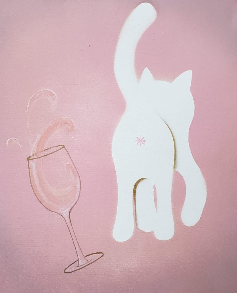 Cat Print - Blush Butt