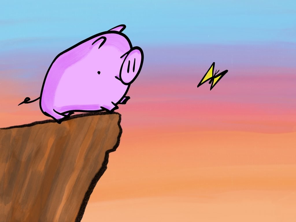 Pig Print - Butterfly Cliff
