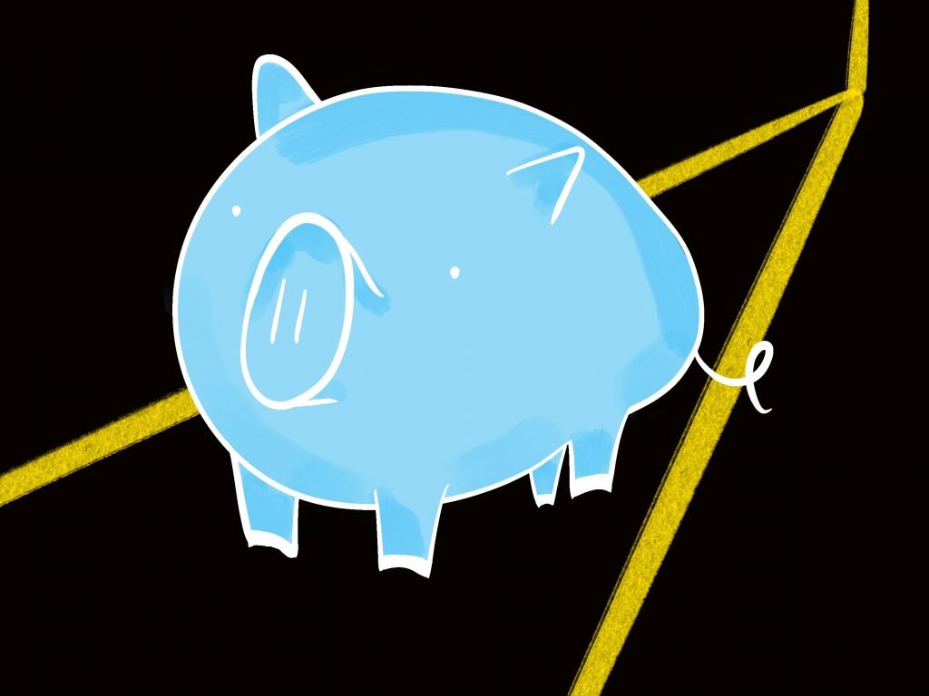 Pig Print - Obtuse in Blue