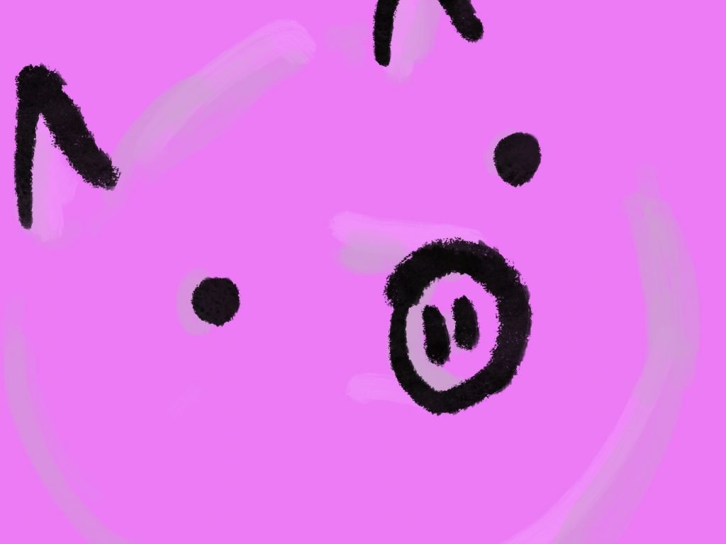 Pig Print - Close Up Minimal