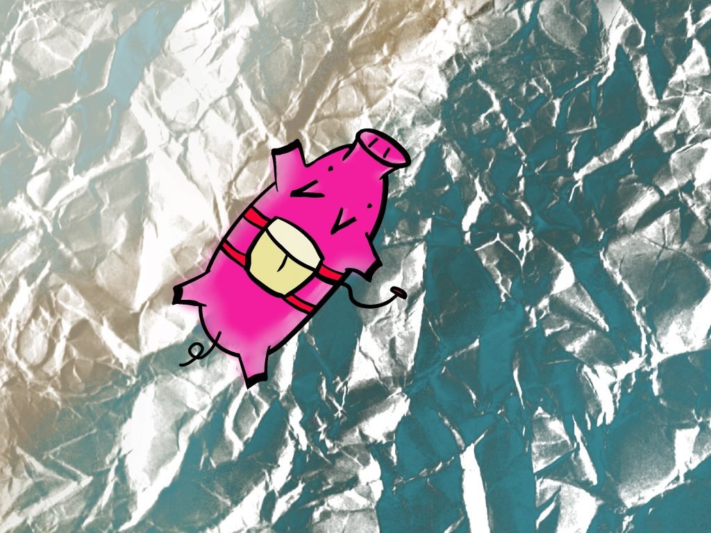 Pig Print - Skydiving Over Glacier