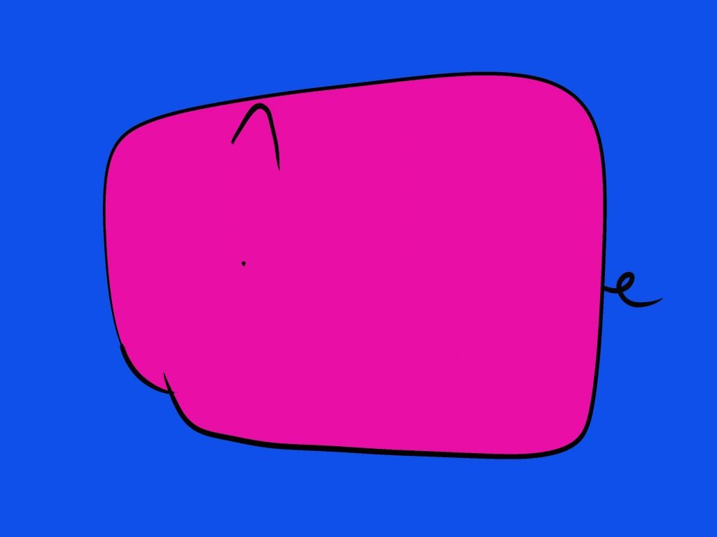 Pig Print - Less Than Blue